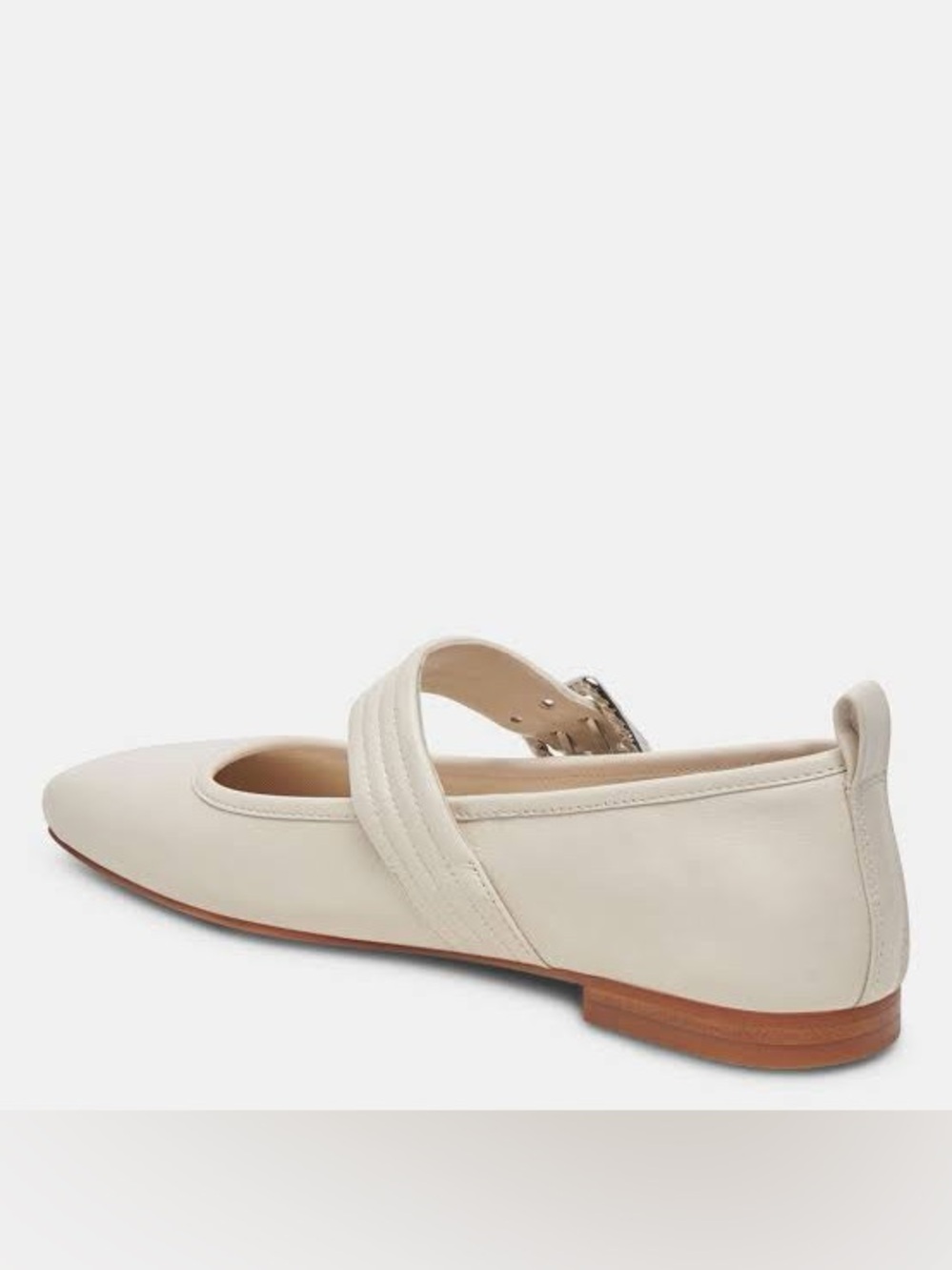 ARORA BALLET FLATS IVORY CRINKLE PATENT